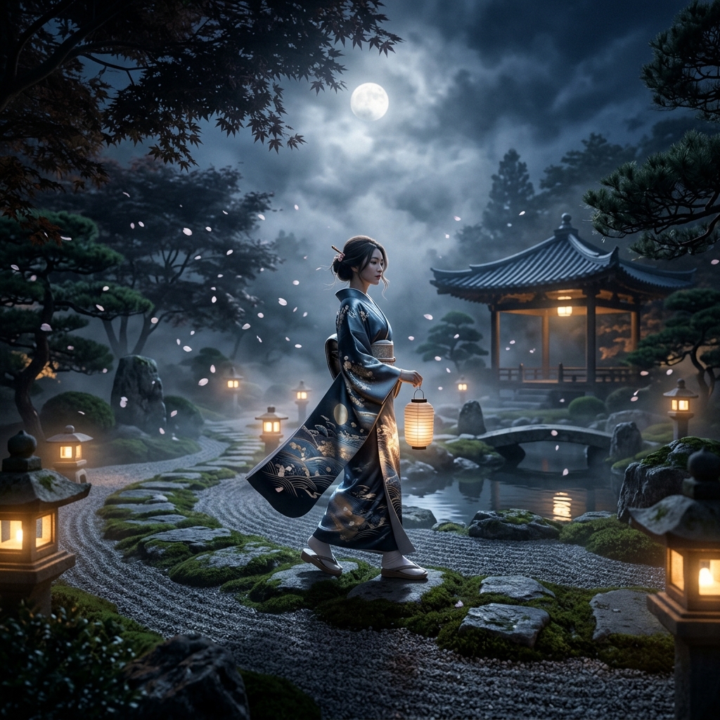 Moonlight Mist Kimono